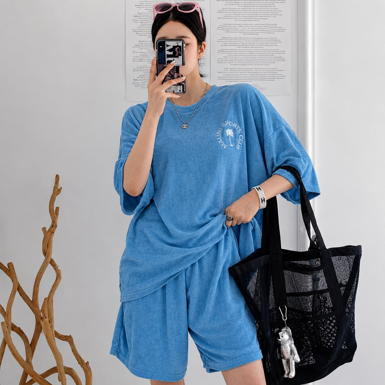 Malibu Sports Club Terry Cloth Matching Setwear - Women One Size