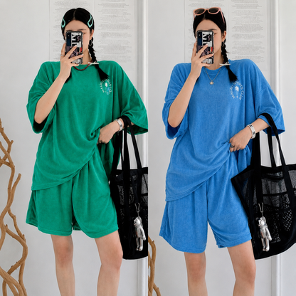 Malibu Sports Club Terry Cloth Matching Setwear - Women One Size