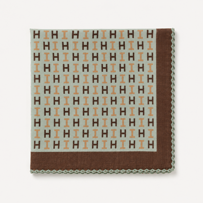 Vintage Monogram Cotton Handkerchief – Soft Square Petit Scarf