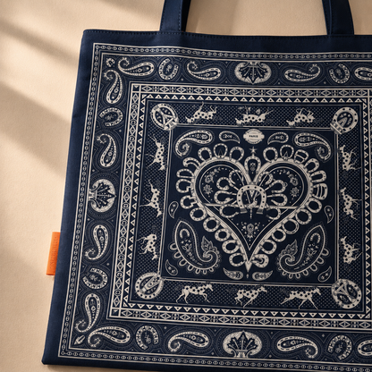 Vintage Equestrian Bandana Scarf Eco Bag