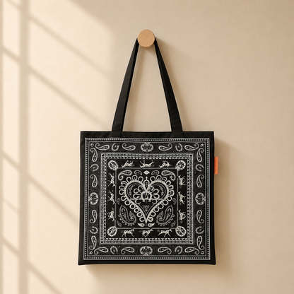 Vintage Equestrian Bandana Scarf Eco Bag