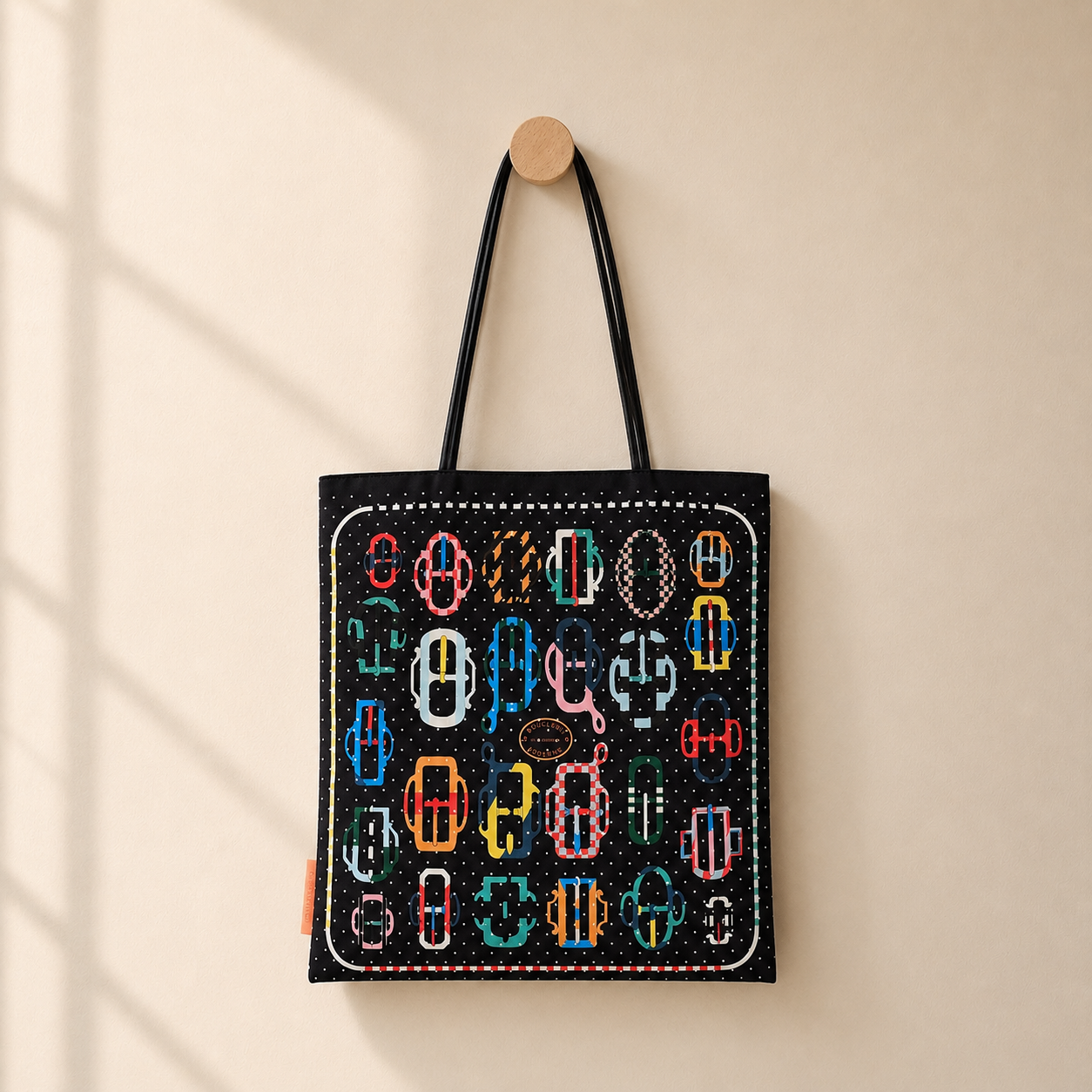 Modern Buckle Print Scarf Eco Bag