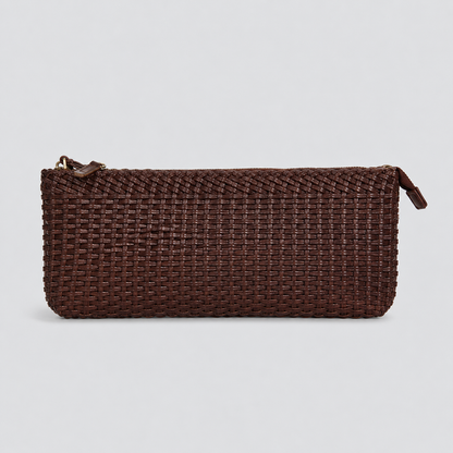 Braided Leather Clutch Bag