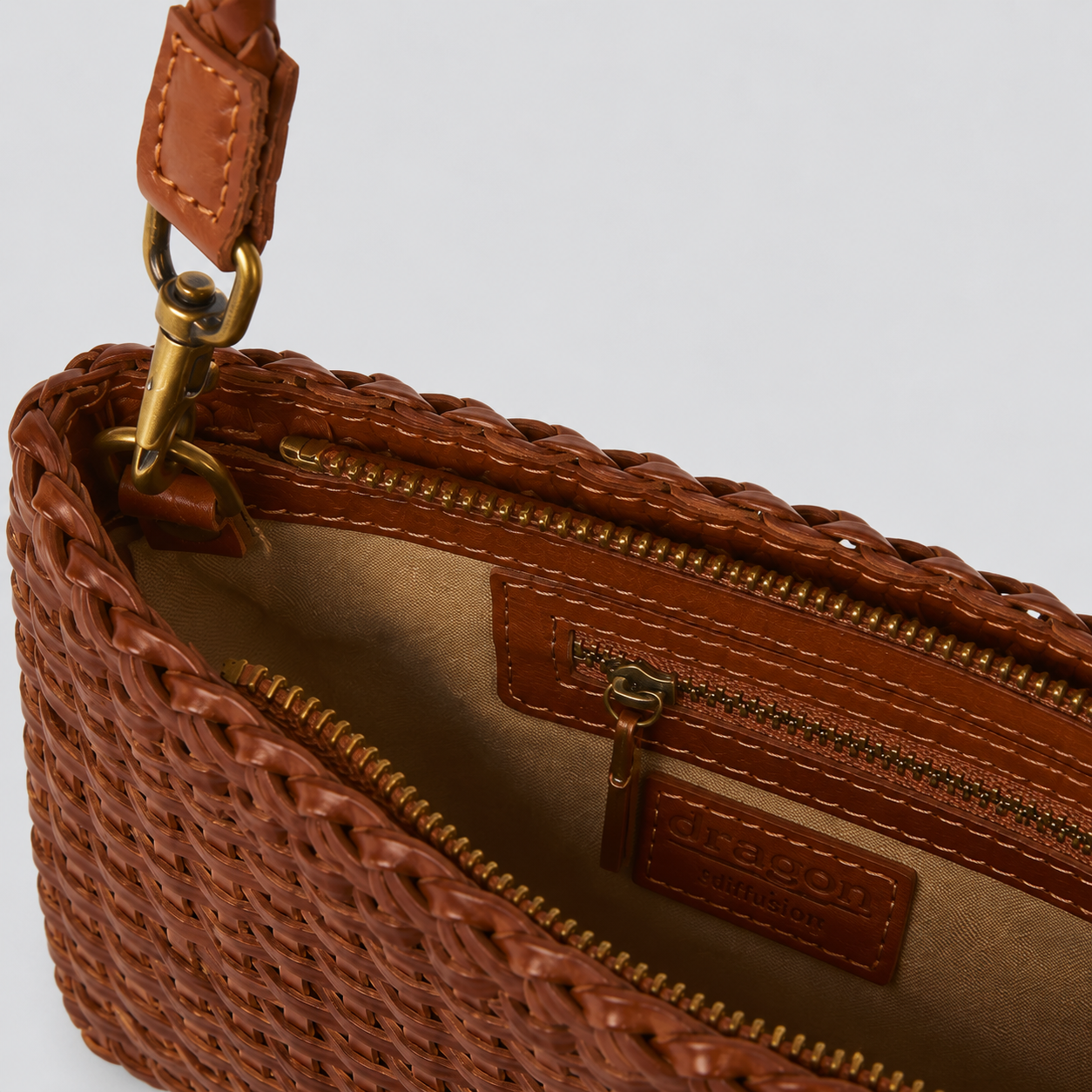 Braided Leather Clutch Bag