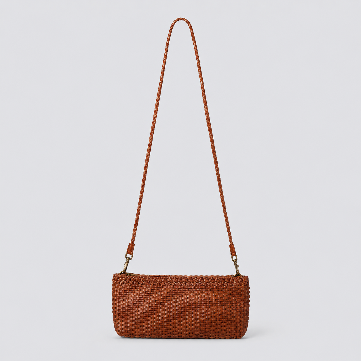 Braided Leather Clutch Bag