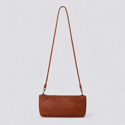 Braided Leather Clutch Bag