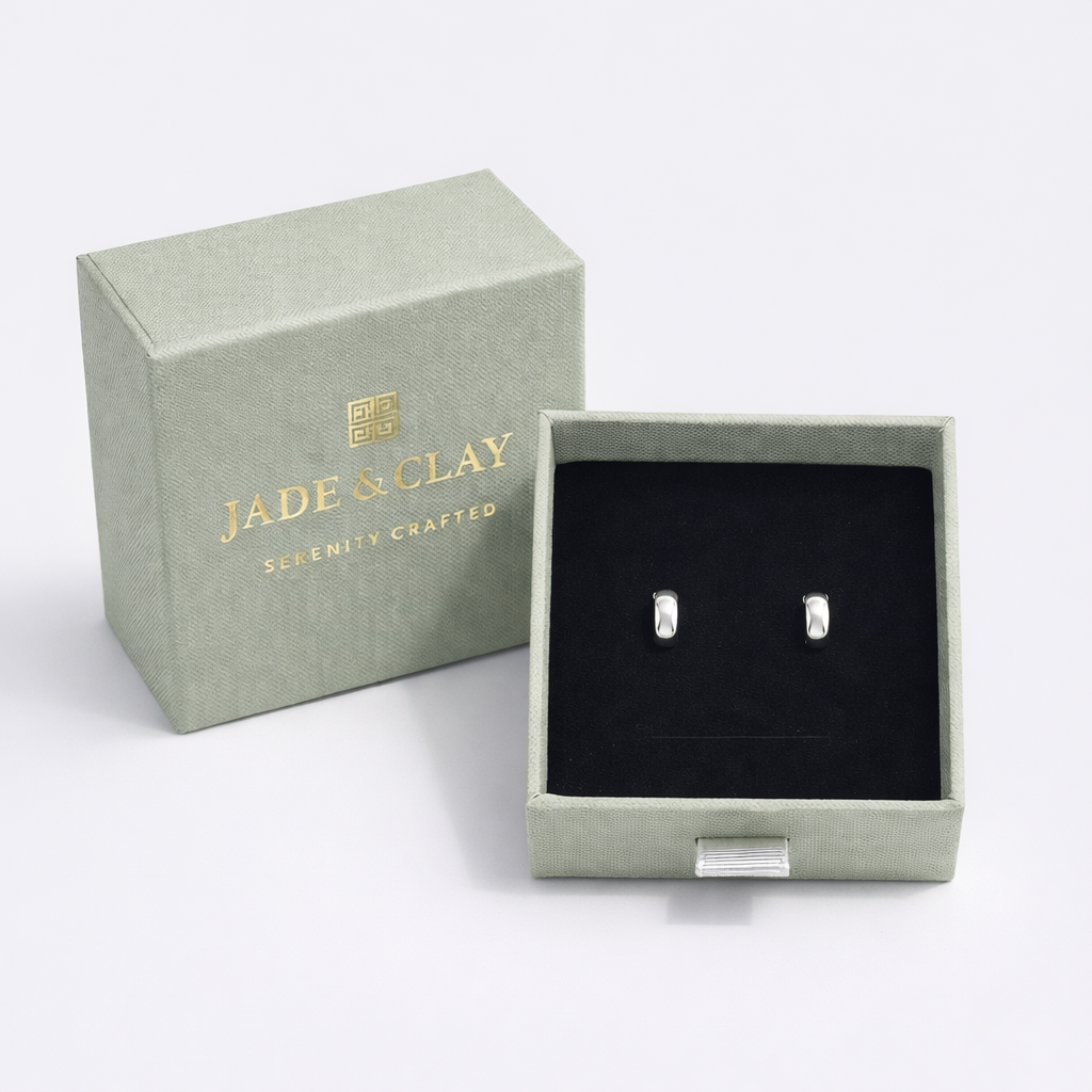Mini Round Huggie Hoop Earrings in Sterling Silver 925 – Made in Korea