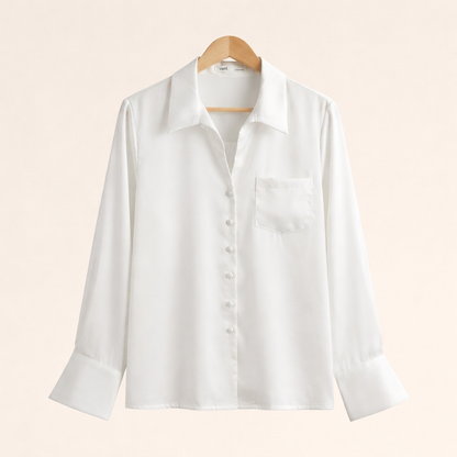Satin Shine Blouse - Women One Size