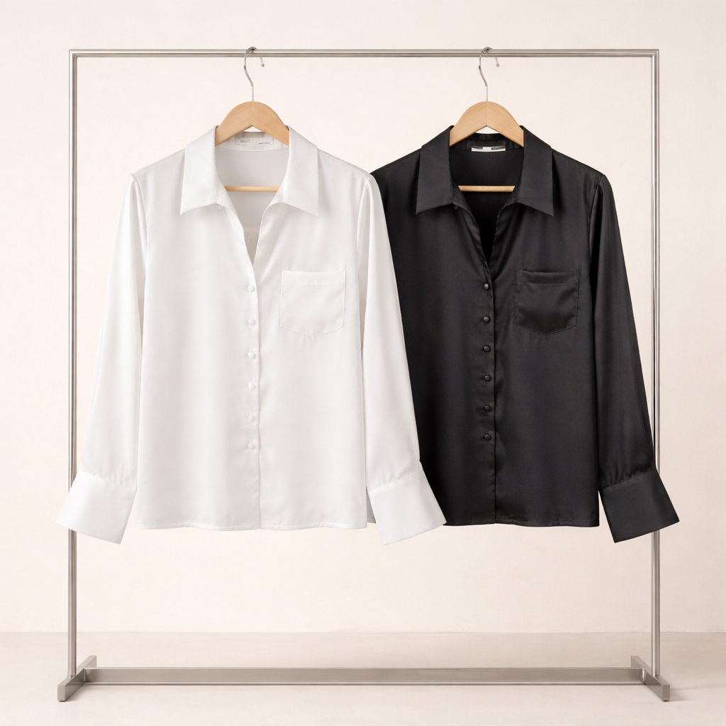Satin Shine Blouse - Women One Size