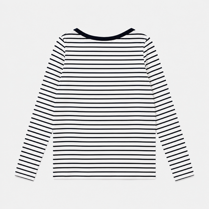 Marin Stripe Boat Neck Long Sleeve Top - Women One Size