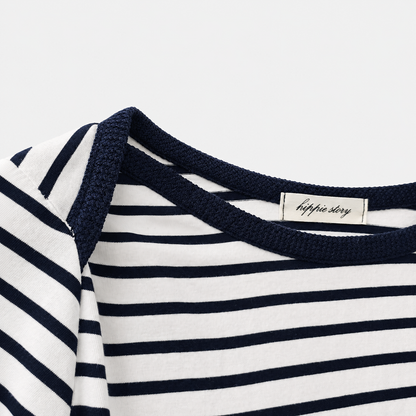 Marin Stripe Boat Neck Long Sleeve Top - Women One Size