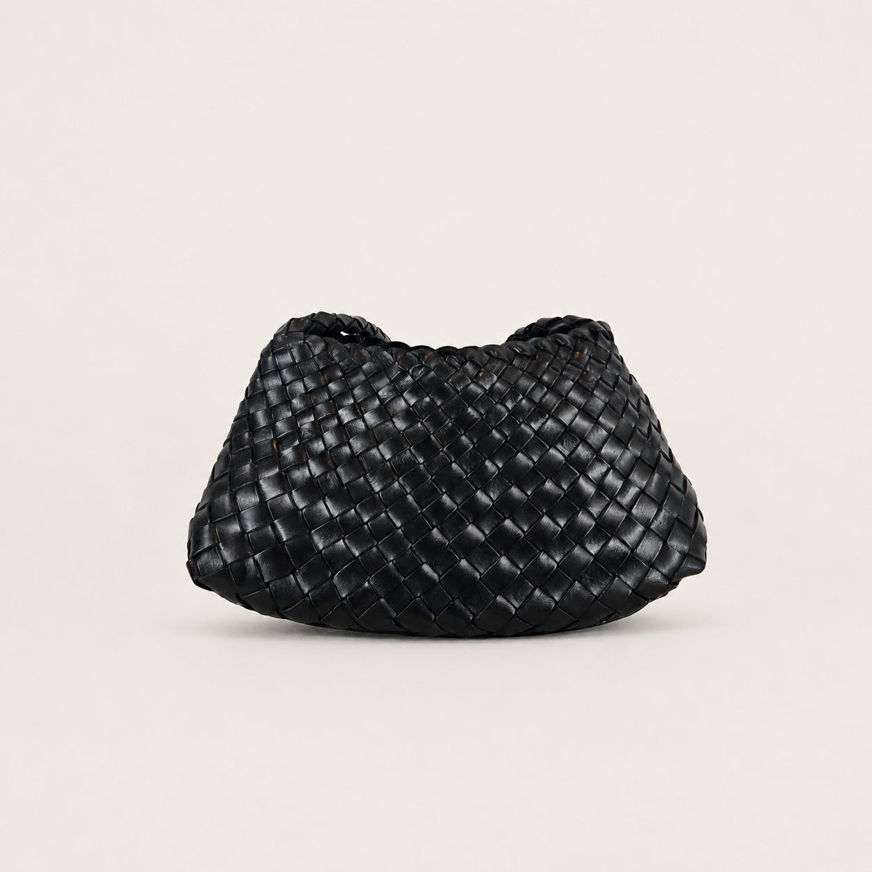LOBAN Woven Leather Shoulder Bag with Inner Pouch