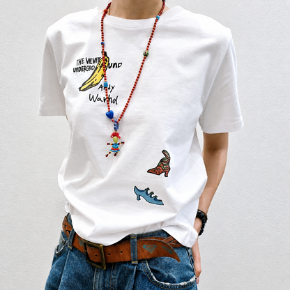Pop Art Banana Graphic Tee – Retro Art Print - Women One Size