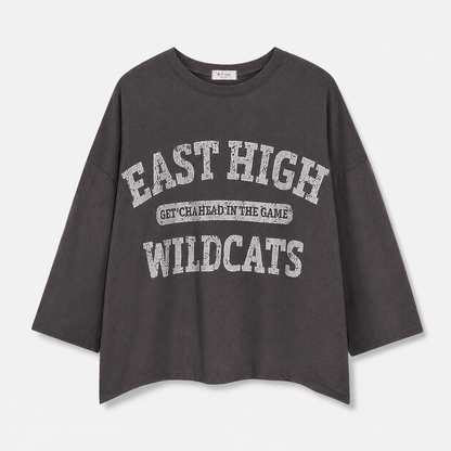 East High Wildcats 3/4 Sleeve Graphic Tee – Women One Size