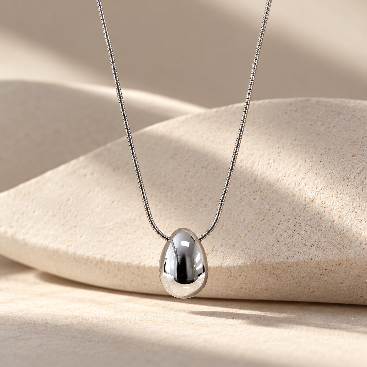 Egg Drop Adjustable Lariat Necklace