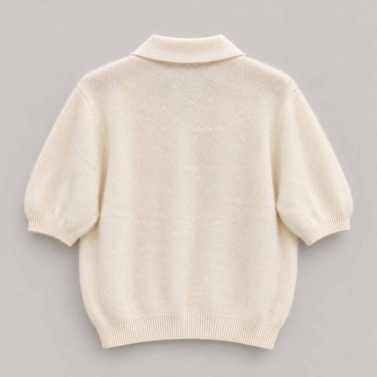 Embellished Collar Wool Cashmere Silk Knit Top - Women One Size