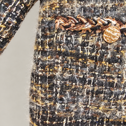 Textured Bouclé Tweed Jacket - Women One Size