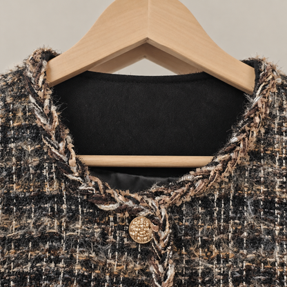 Textured Bouclé Tweed Jacket - Women One Size