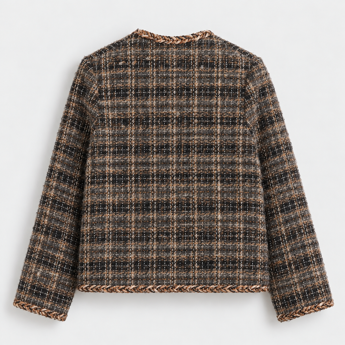 Textured Bouclé Tweed Jacket - Women One Size