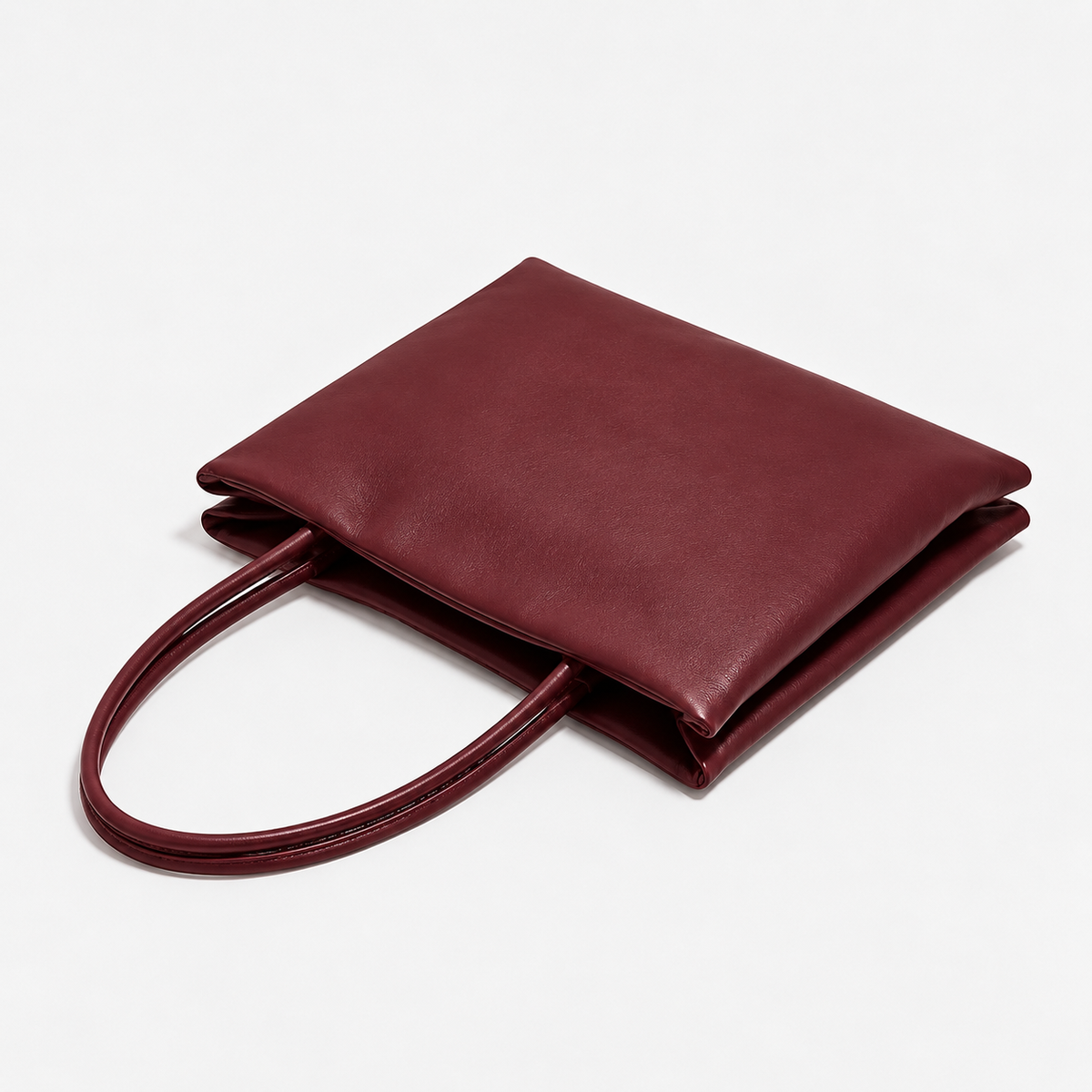 LUNE Double Compartment Lambskin Shoulder Tote - Medium