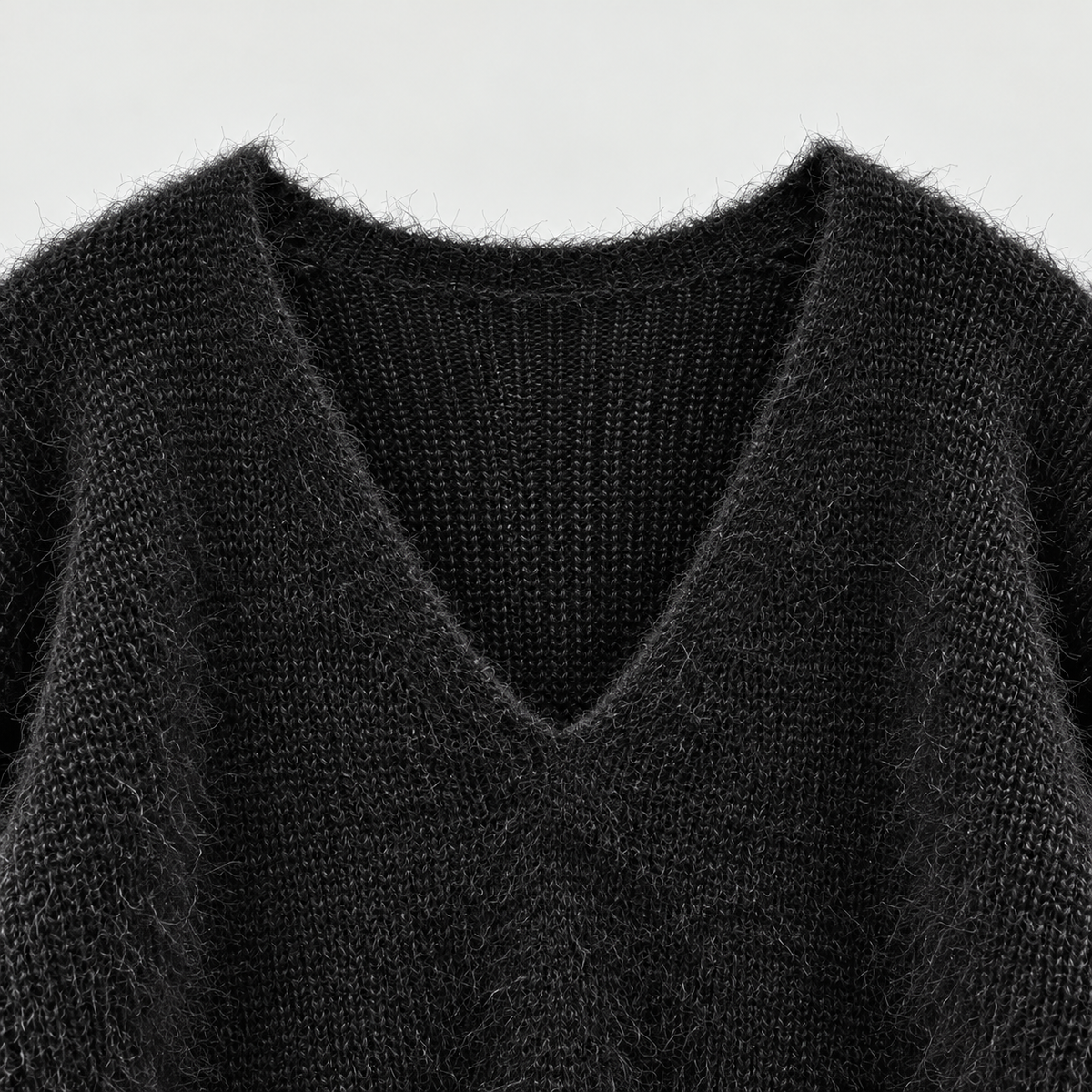 Pine Needle V-Neck Knit Sweater - Women One Size
