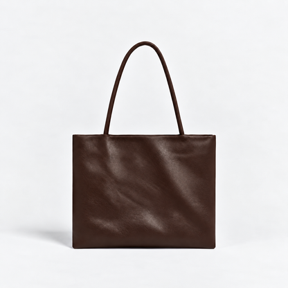 LUNE Double Compartment Lambskin Tote - Small