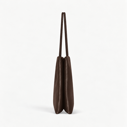 LUNE Double Compartment Lambskin Tote - Small