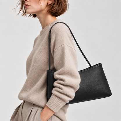 MIREN Refined Cowhide Leather Shoulder Bag