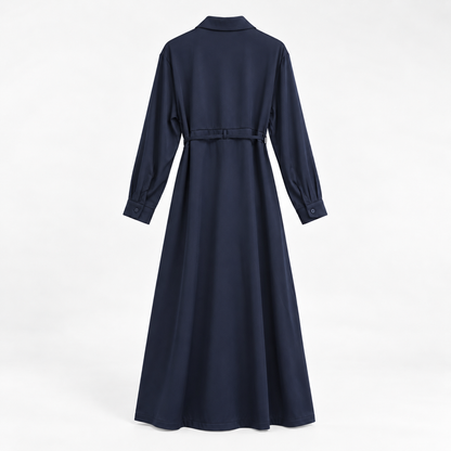 THEA Belted Long Shirt Dress - Women One Size