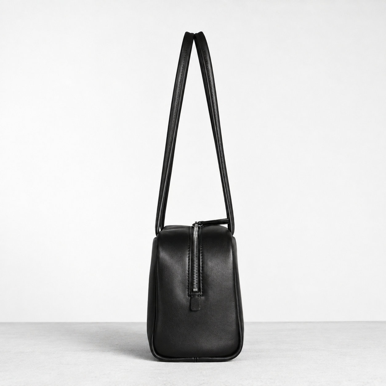 ROEN Double-Zip Lambskin Bowling Shoulder Bag