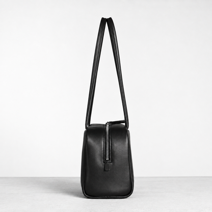 ROEN Double-Zip Lambskin Bowling Shoulder Bag