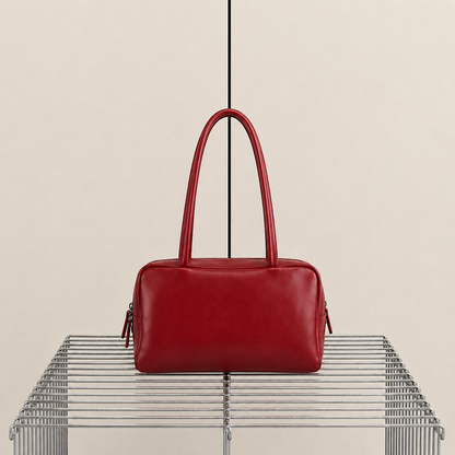 ROEN Double-Zip Lambskin Bowling Shoulder Bag