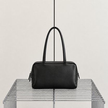 ROEN Double-Zip Lambskin Bowling Shoulder Bag