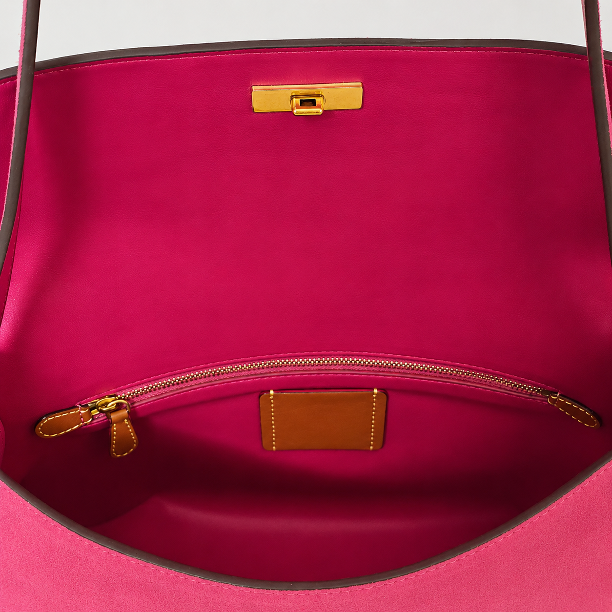 MILA Cowhide Suede Flap Shoulder Bag