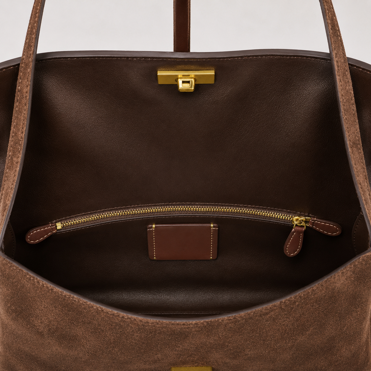 MILA Cowhide Suede Flap Shoulder Bag