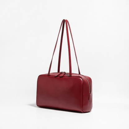 ROEN Double-Zip Lambskin Bowling Shoulder Bag