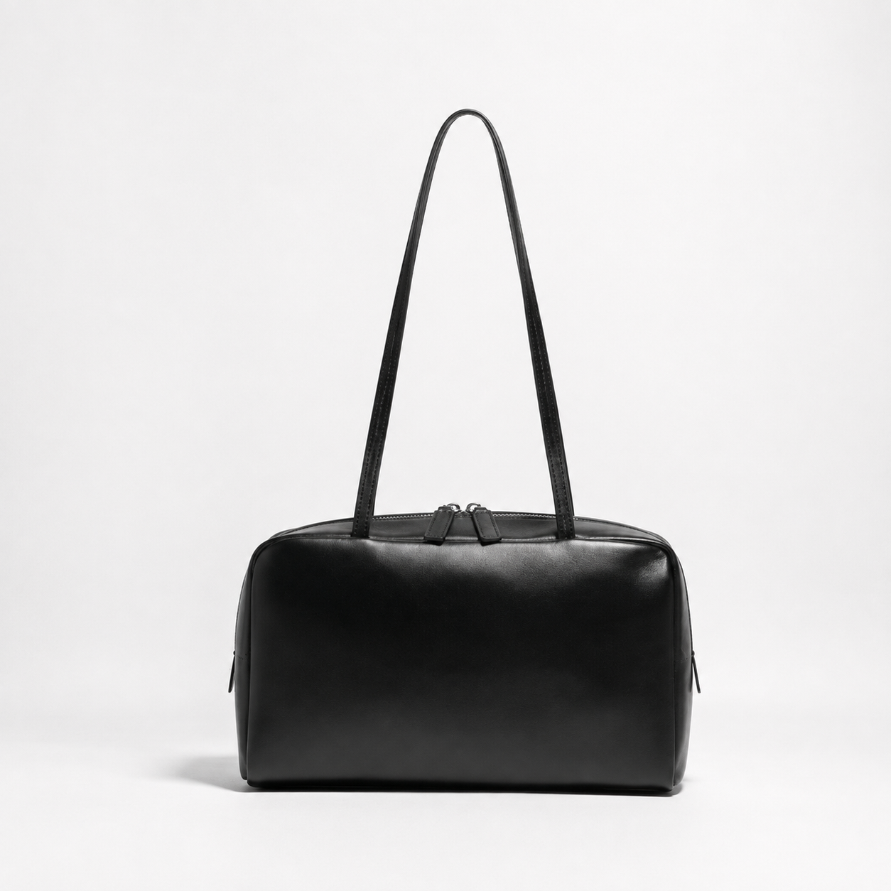 ROEN Double-Zip Lambskin Bowling Shoulder Bag