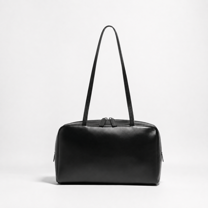 ROEN Double-Zip Lambskin Bowling Shoulder Bag