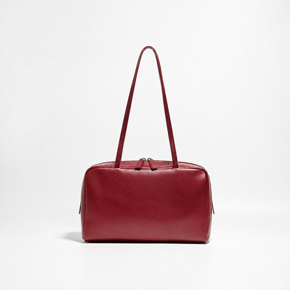 ROEN Double-Zip Lambskin Bowling Shoulder Bag