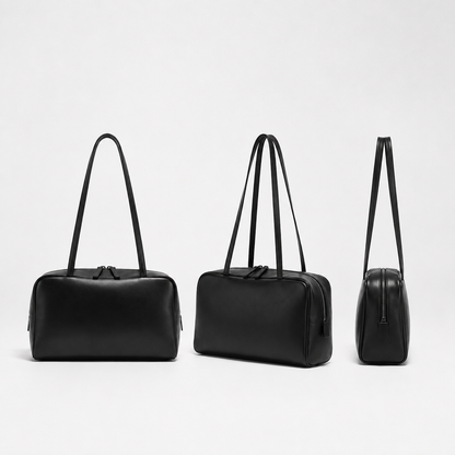 ROEN Double-Zip Lambskin Bowling Shoulder Bag
