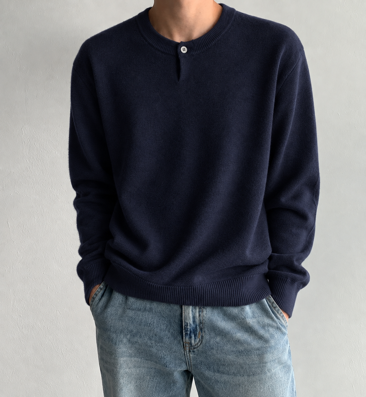 ELIO One-Button Textured Knit  - Men  (Unisex)