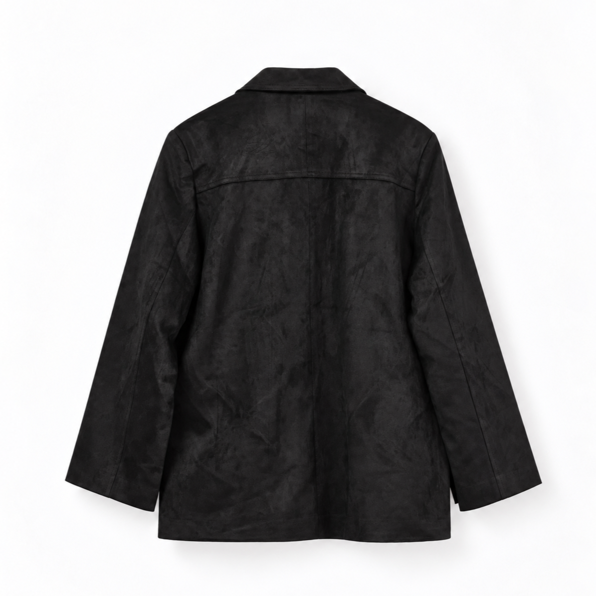 Suede Relaxed Blazer Jacket - Women One Size