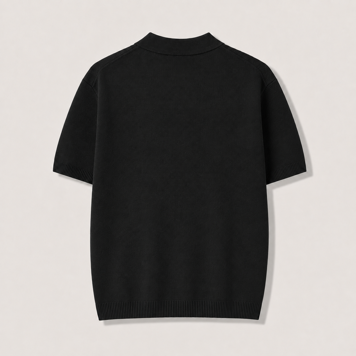 Double Flap Pocket Knit Polo - Men One Size