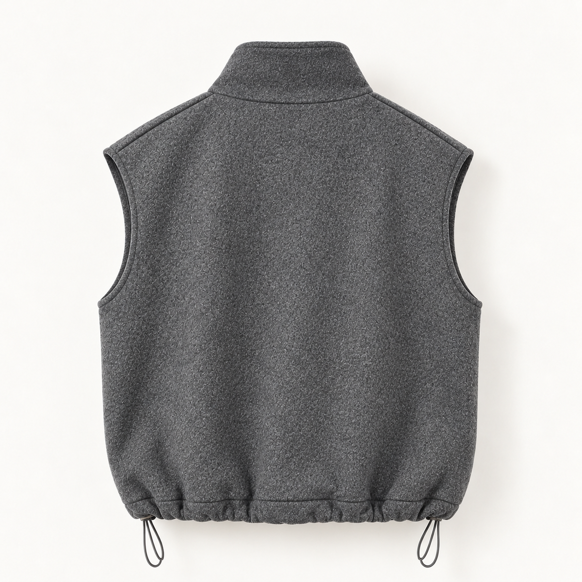 Structured Wool Blend Zip-Up Vest - Women One Size