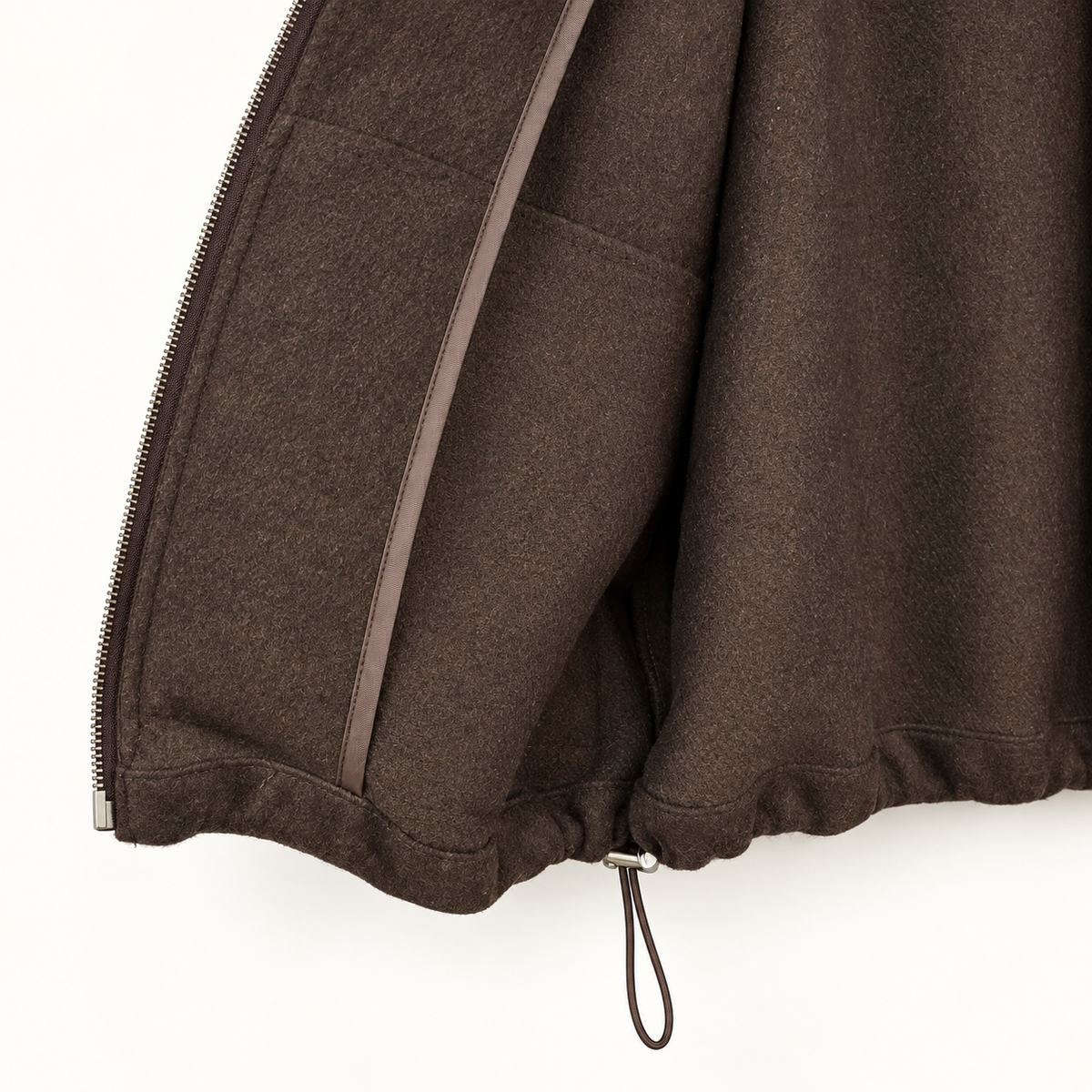 Structured Wool Blend Zip-Up Vest - Women One Size