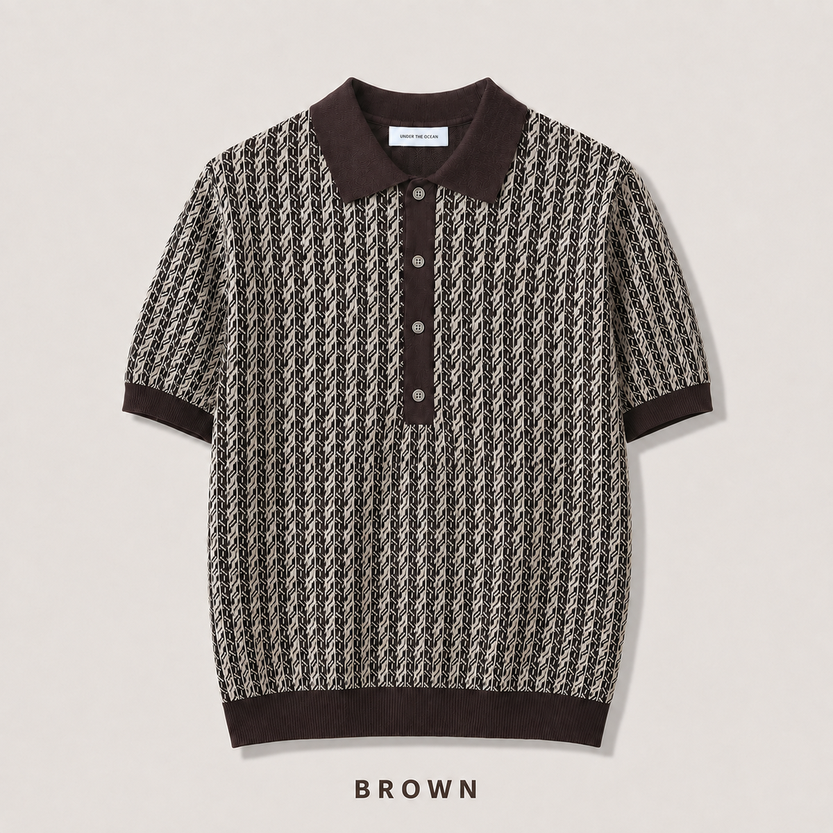 Heritage Geo Knit Polo - Men M / L