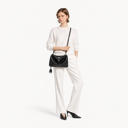 AVEN Drape Lock Leather Handbag - Small