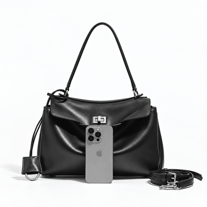 AVEN Drape Lock Leather Handbag - Small