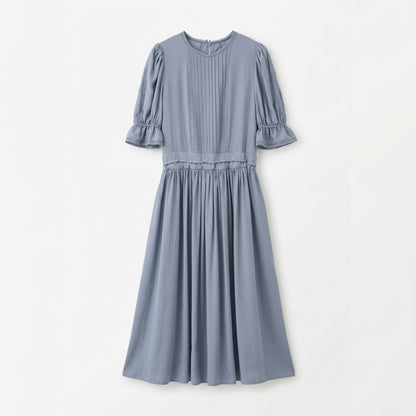 BIANCO Vintage Pintuck Long Dress – Women One Size