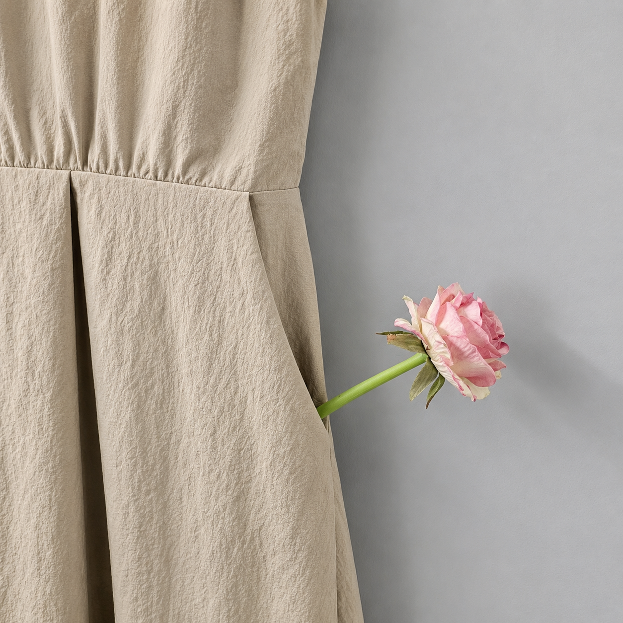 RENE Textured A-Line Midi Dress - Women One Size